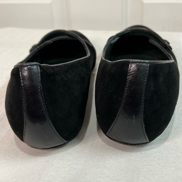 Donald J Pliner black suede Henna Mary Jane flats size 9 minor heel flaw - Picture 5 of 15